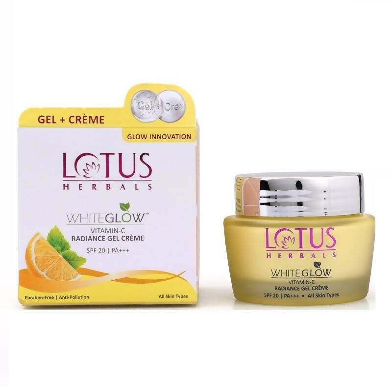 Lotus Herbals Whiteglow Vitamin-C Radiance Gel Crème SPF-20 PA+++ | Grocsy