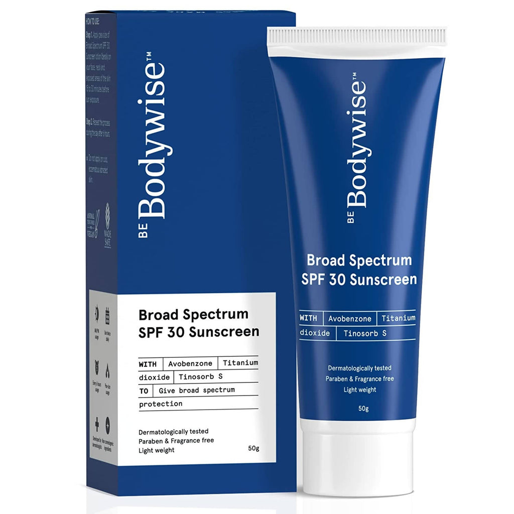BeBodywise Broad Spectrum SPF 30 Sunscreen Cream | Grocsy