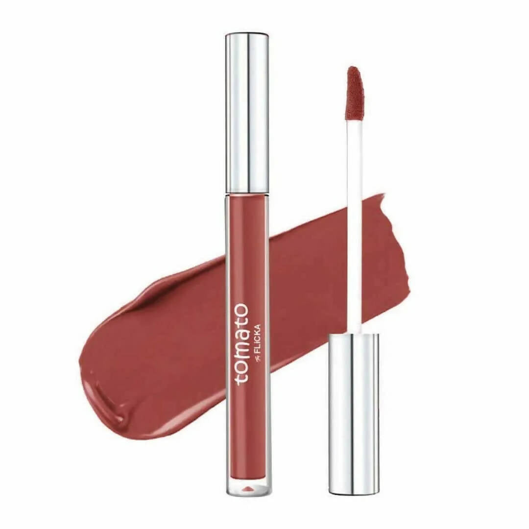 FLiCKA Tomato Liquid Lipstick - Brown Nude - Shade 02 | Grocsy