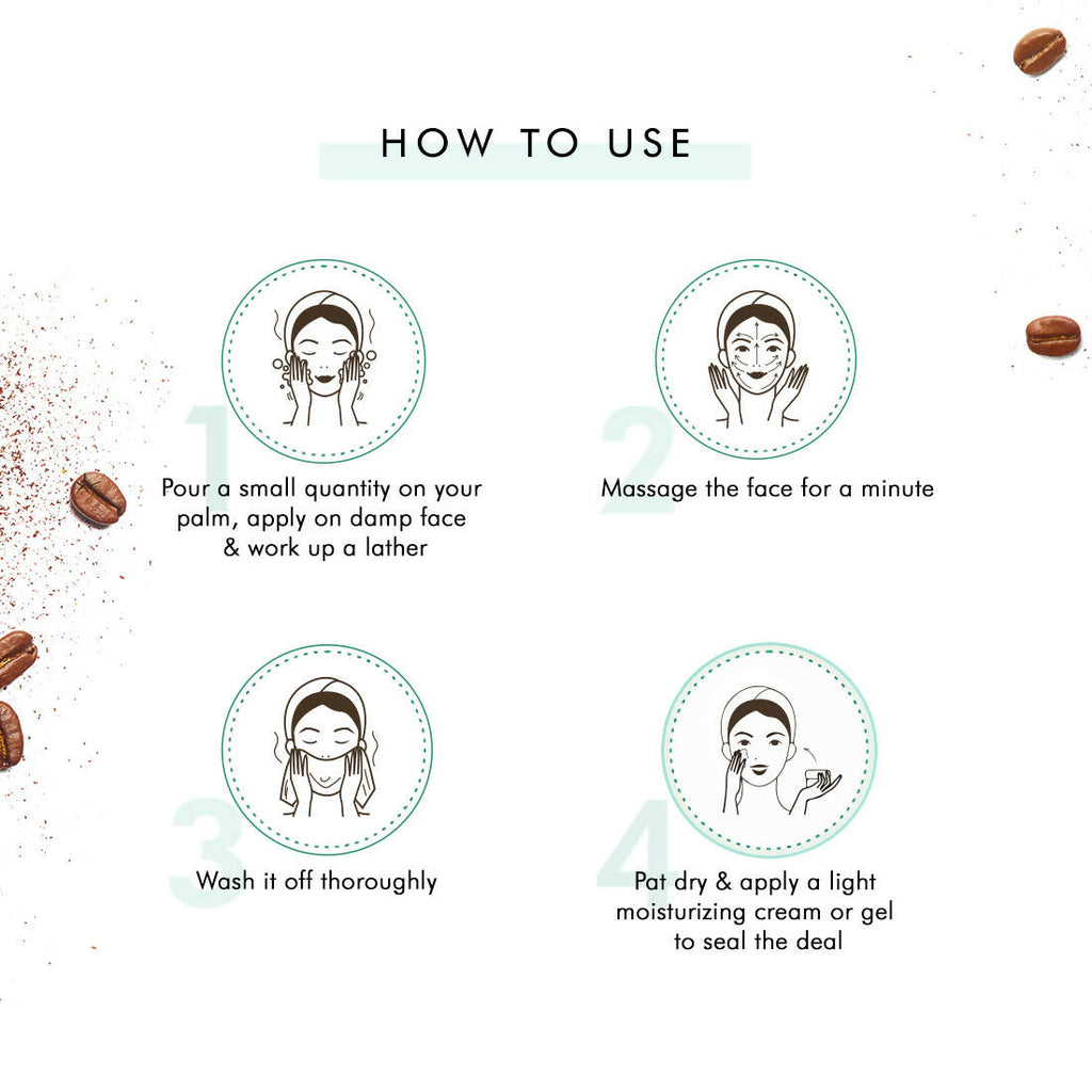 mCaffeine Naked & Raw Coffee Face Wash | Grocsy
