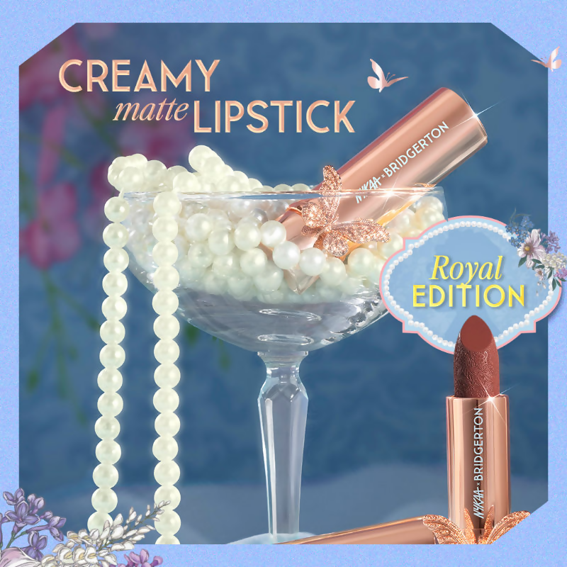 Nykaa Cosmetics X Bridgerton Creamy Matte Longwear Lipstick - Full Bloom | Grocsy