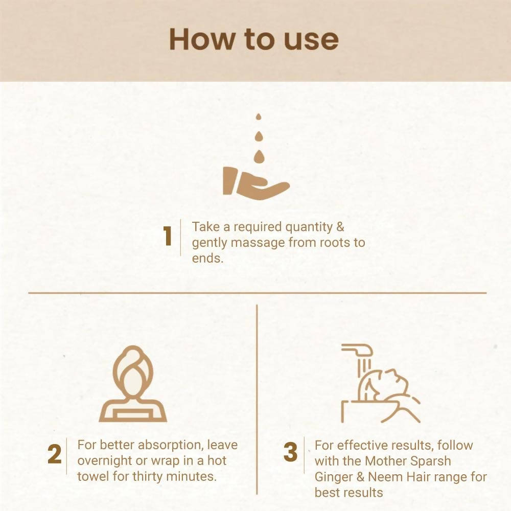 Mother Sparsh Ginger & Neem Anti-Dandruff Hair Oil | Grocsy