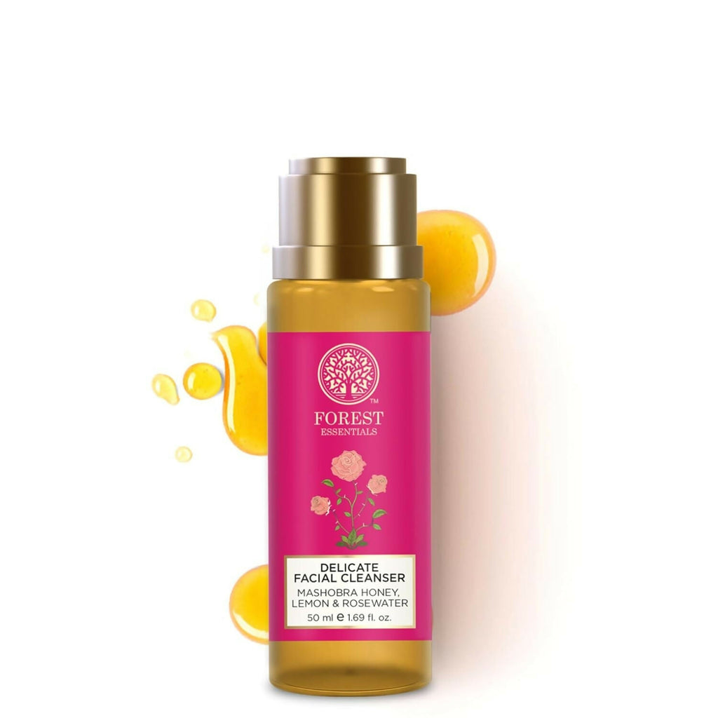 Forest Essentials Delicate Facial Cleanser - Honey, Lemon & Rosewater | Grocsy