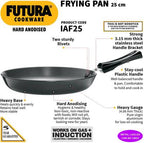 Hawkins Futura Hard Anodised Frying Pan 25 cm Diameter 1 L (IAF25) | Grocsy