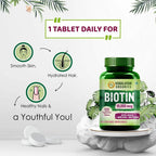 Himalayan Organics Biotin 10000 Mcg with Keratin, Amino Acids & Multivitamin Tablets | Grocsy