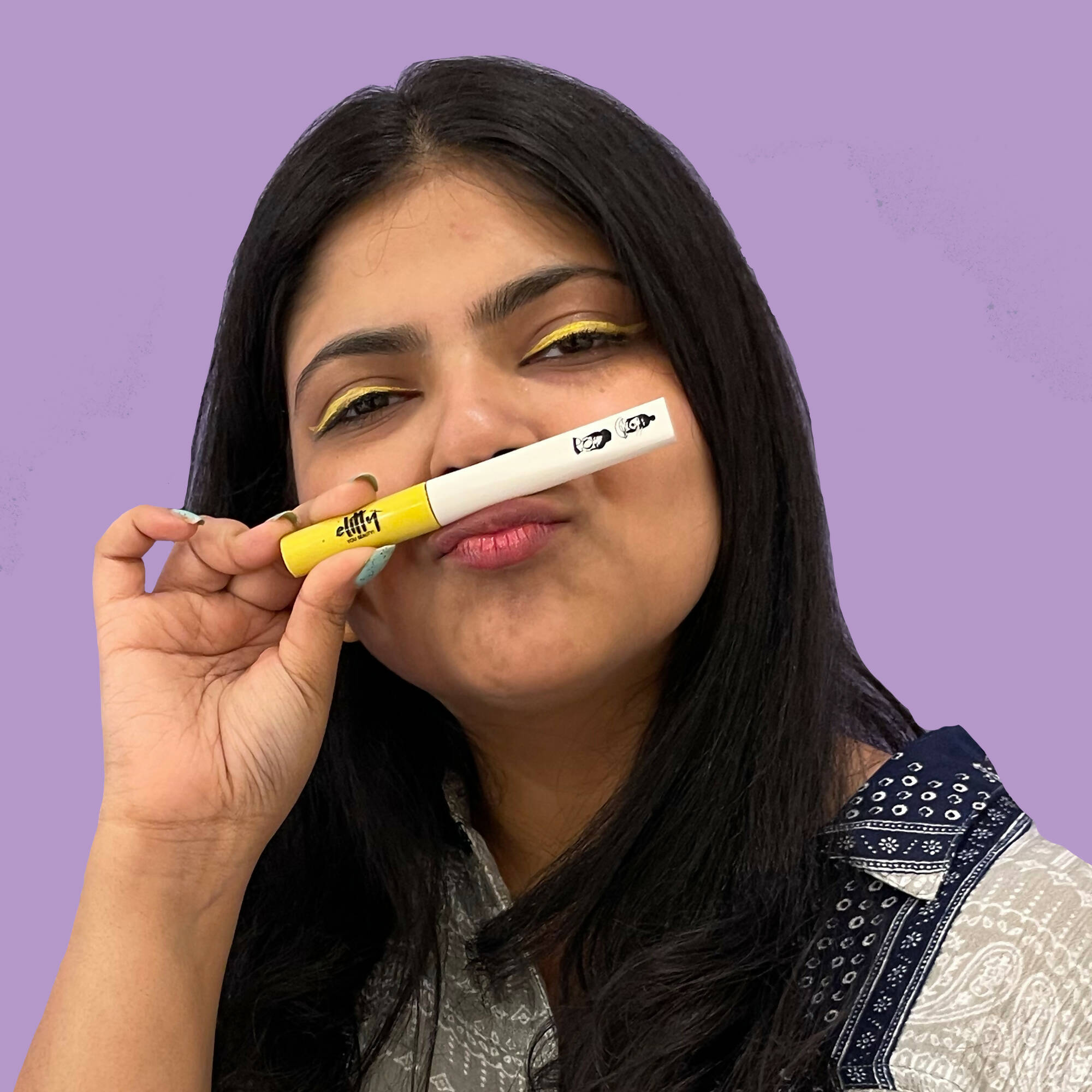 Elitty Honeycomb Yellow Pop Color Matte Finish Liquid Eyeliner - Honeycomb-Yellow | Grocsy