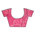 Very Much Indian Handblock Printed Cotton Saree With Natural Dyes - Pink | Grocsy