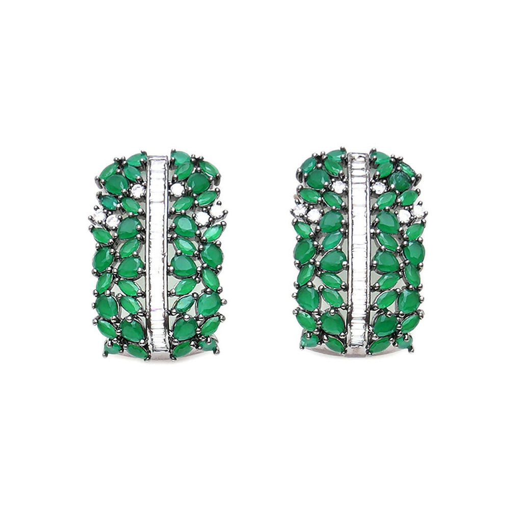 Jade Oversized Half Loops- Ruby Raang | Grocsy