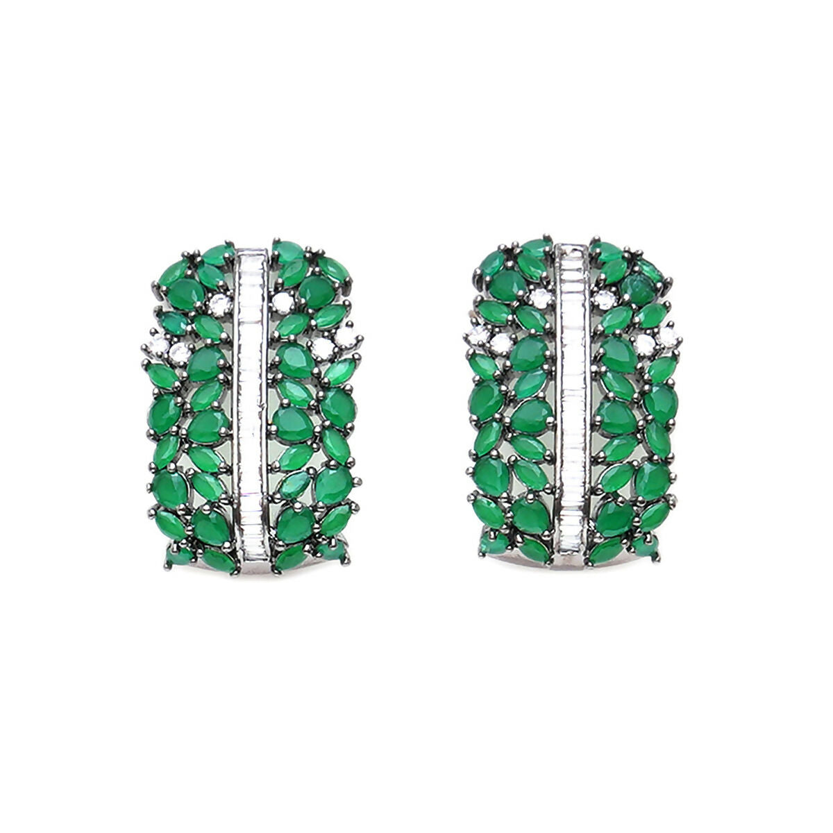 Jade Oversized Half Loops- Ruby Raang | Grocsy