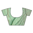 Very Much Indian Designer Mul Cotton Handloom Saree with Sequins - Sea Green | Grocsy