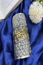 Vastrabhushan Oxidized Silver Cuff Bracelet: Vintage Dual tone Boho Floral Broad Bangle Adjustable | Grocsy