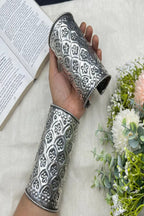 Vastrabhushan Oxidised Silver Hand Cuff Bracelet (set of 2) for Women, Floral Vintage Statement Cuff | Grocsy