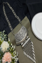Vastrabhushan Oxidized Silver Tribal Necklace: Boho Brass Ethnic Jewelry | Grocsy