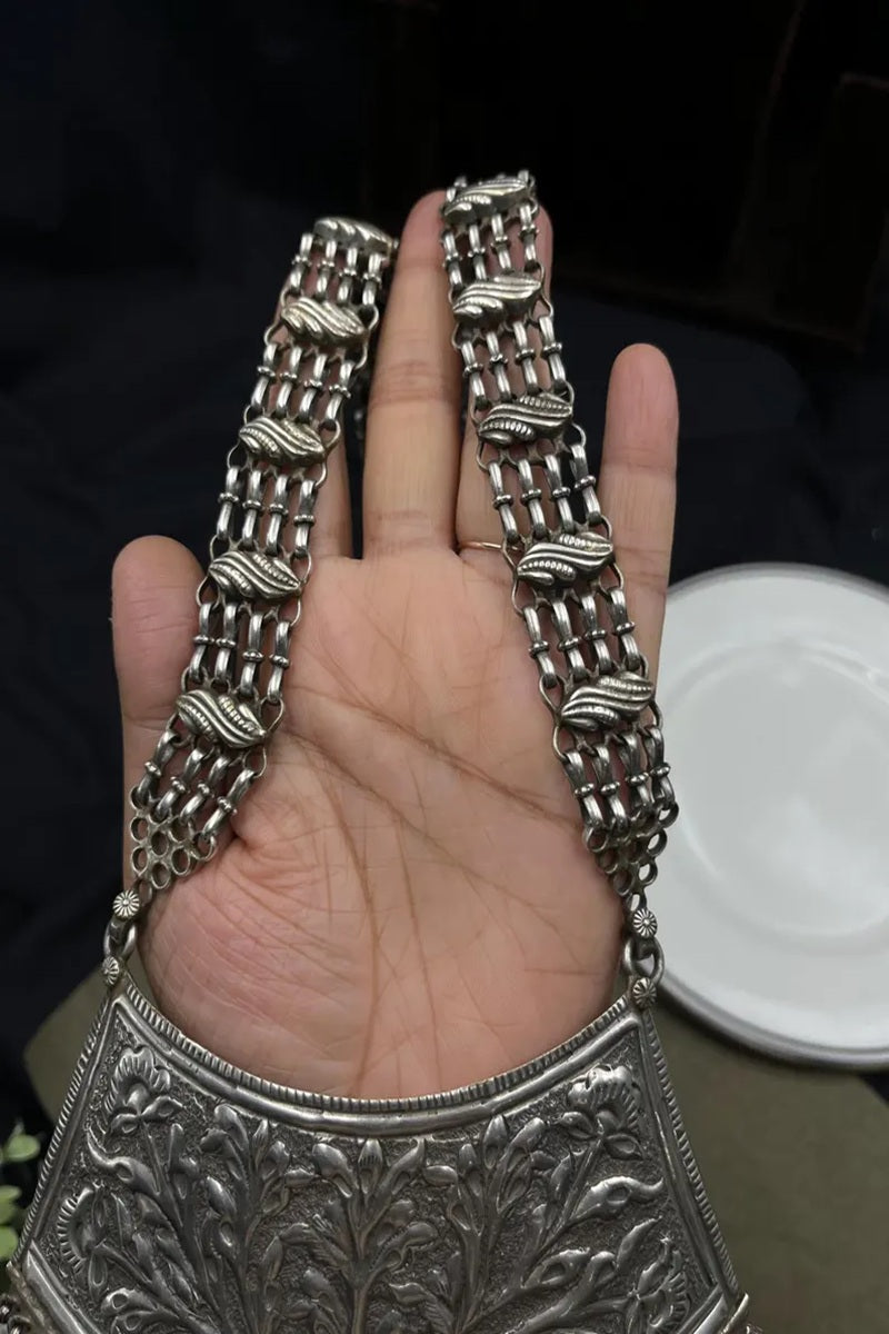 Vastrabhushan Oxidized Silver Tribal Necklace: Boho Brass Ethnic Jewelry | Grocsy