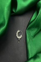 Vastrabhushan CZ Stone Floral Nose Ring | Silver Indian Nath Bridal Jewelry | Grocsy