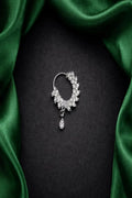 Vastrabhushan CZ Stone Floral Nose Ring | Silver Indian Nath Bridal Jewelry | Grocsy