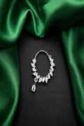Vastrabhushan CZ Stone Silver Nose Ring Nath | Indian Bridal Jewelry | Grocsy