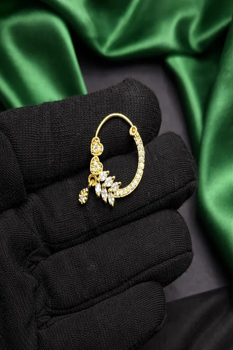 Vastrabhushan Gold Kundan Nath Nose Ring | Indian Bridal Jewelry | Grocsy