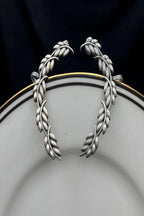 Vastrabhushan Silver Leaf Ear Cuff Earring, Nature Inspired Ear Wrap, Boho Ear Climber | Grocsy