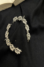 Vastrabhushan Silver Leaf Ear Cuff Earring, Nature Inspired Ear Wrap, Boho Ear Climber | Grocsy