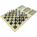 Kraftsman Wooden Chess & Checkers Combo Board Game | One Board Two Games | Grocsy