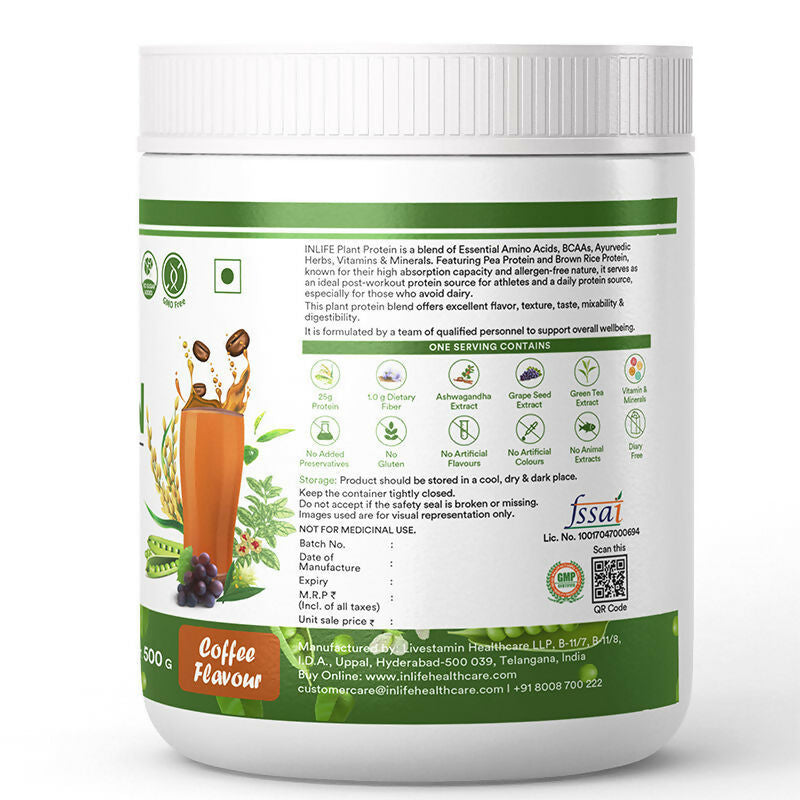 Inlife Plant Protein Powder Coffee | Grocsy