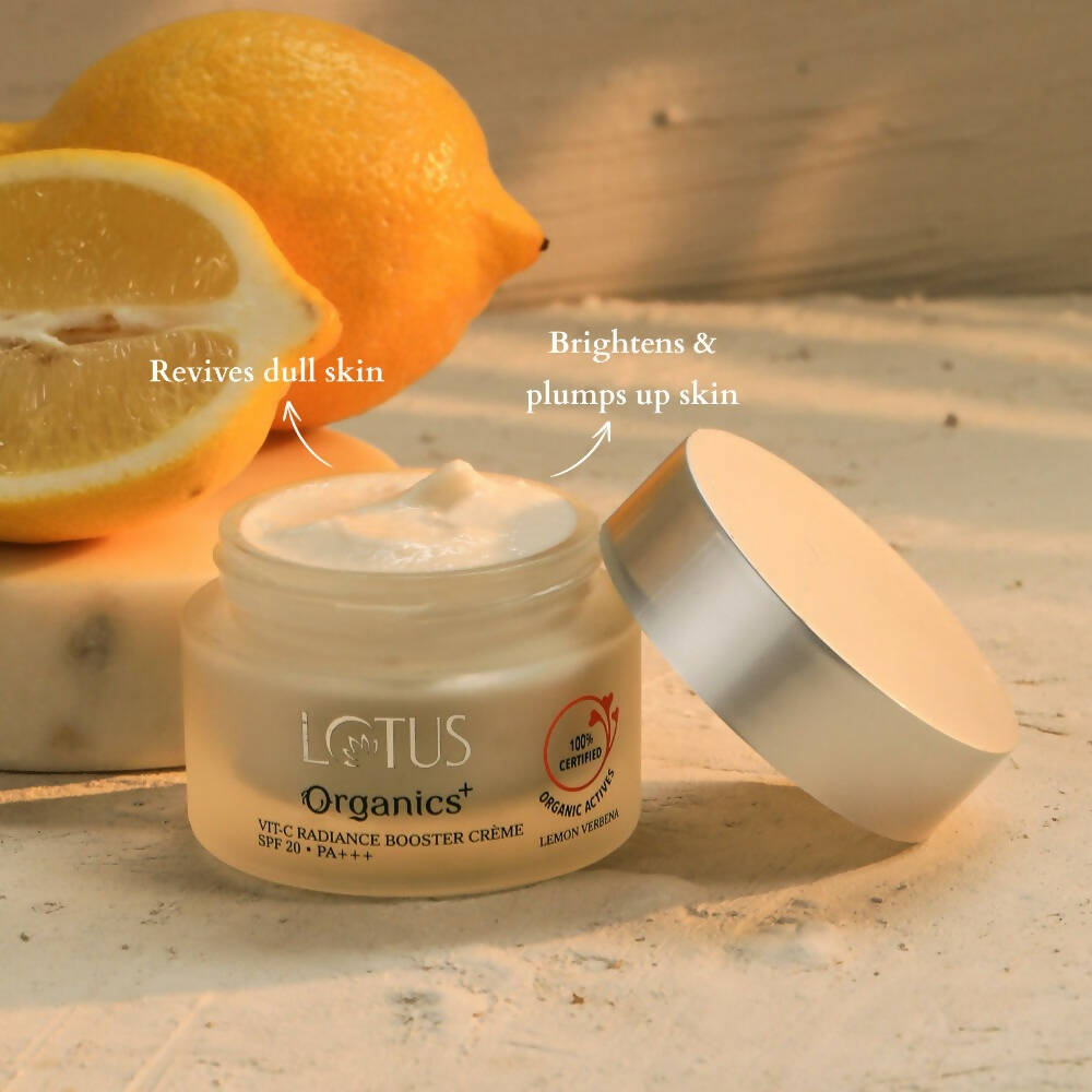 Lotus Organics+ Vit-C Radiance Booster Creme SPF 20 PA+++ - Lemon Verbena | Grocsy