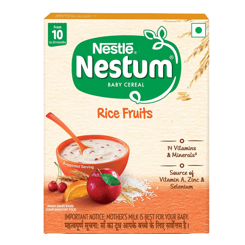Nestle Nestum Baby Cereal-Rice Fruits (10 to 24 Months) | Grocsy