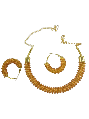 Mominos Fashion Johar Kamal Gold-Polished Brass Finish Hasli Design Choker For Women (Golden) | Grocsy