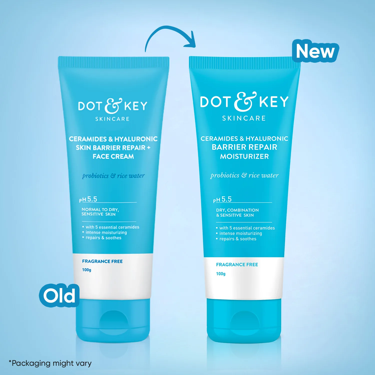 Dot & Key Ceramides & Hyaluronic Skin Barrier Repair + Face Cream | Grocsy
