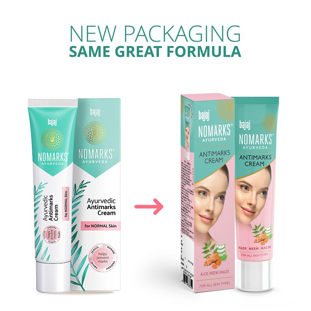 Bajaj Nomarks Ayurvedic Antimarks Cream For Normal Skin | Grocsy
