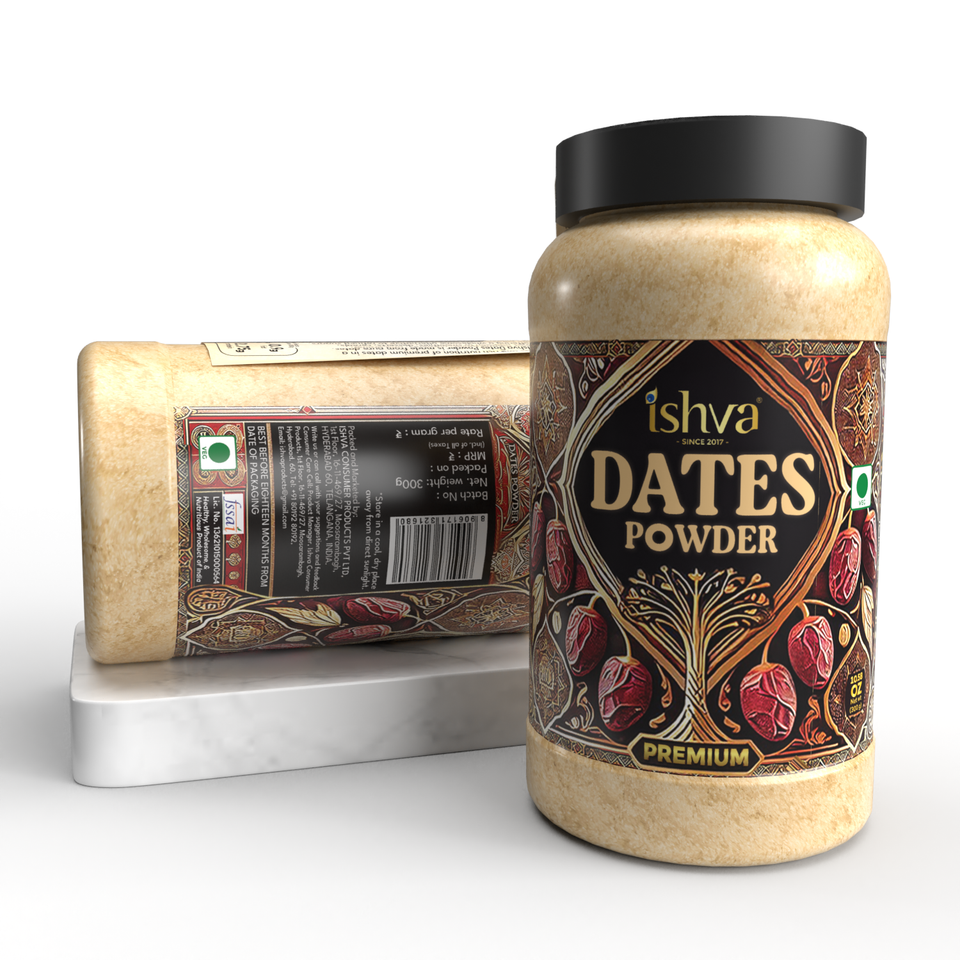 Ishva Dates Powder Jar Bottle | Grocsy