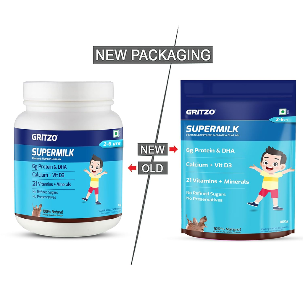 Gritzo SuperMilk Overall Growth (2-6y) for Boy/Girl | Grocsy