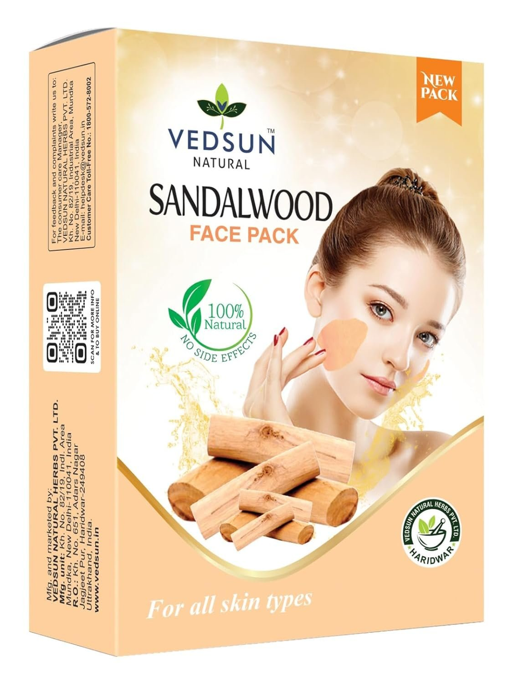 Vedsun Naturals Chandan Face Pack Powder | Grocsy