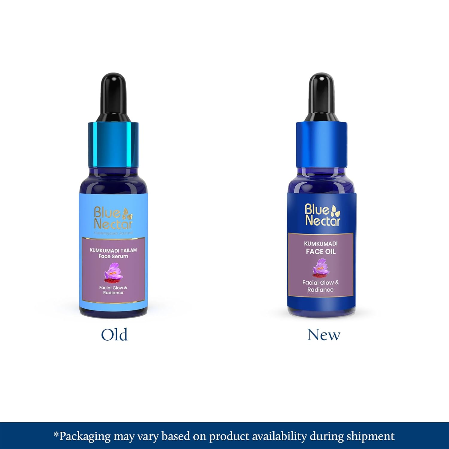 Blue Nectar Kumkumadi Tailam Skin Brightening Face Oil for Glowing Skin, Dull & Damage Skin Repair | Grocsy