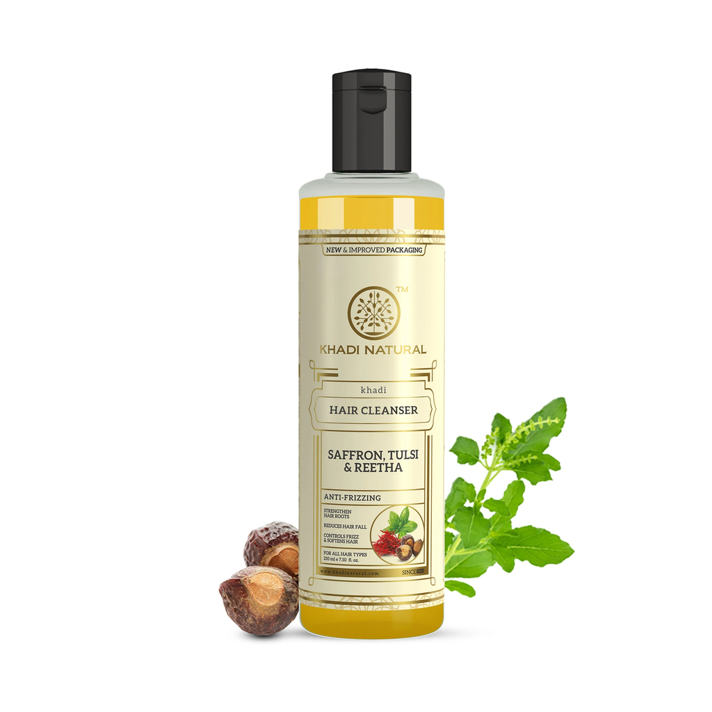Khadi Natural Saffron, Tulsi & Reetha Hair Cleanser | Grocsy