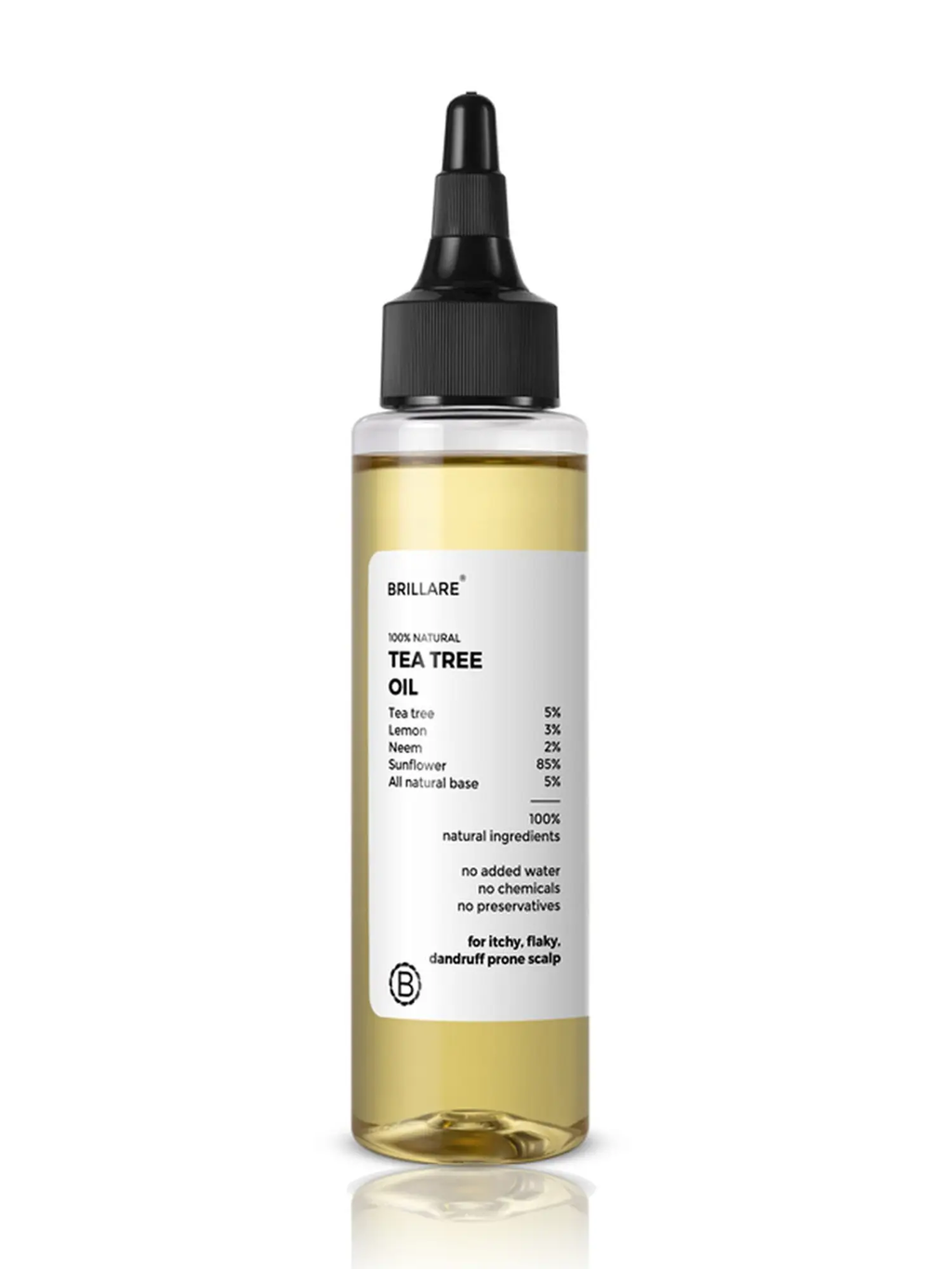 Brillare Tea Tree Hair Oil with The Goodness of Lemon & Sunflower Oil Dry | Grocsy