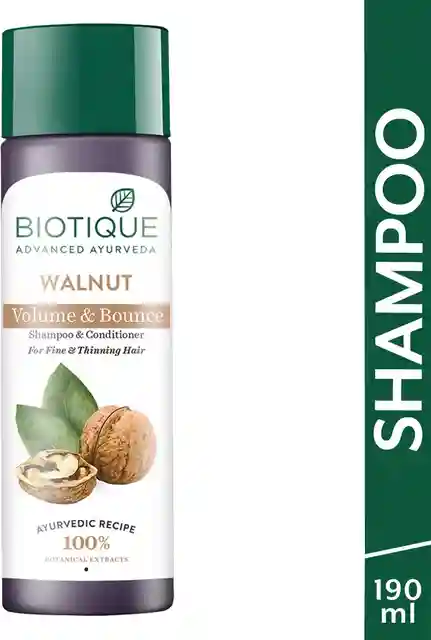 Biotique Advanced Ayurveda Bio Walnut Bark Volumizing Shampoo For Fine & Thinning Hair | Grocsy