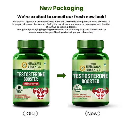 Himalayan Organics Plant Based Testosterone Booster Vegetarian Capsules | Grocsy