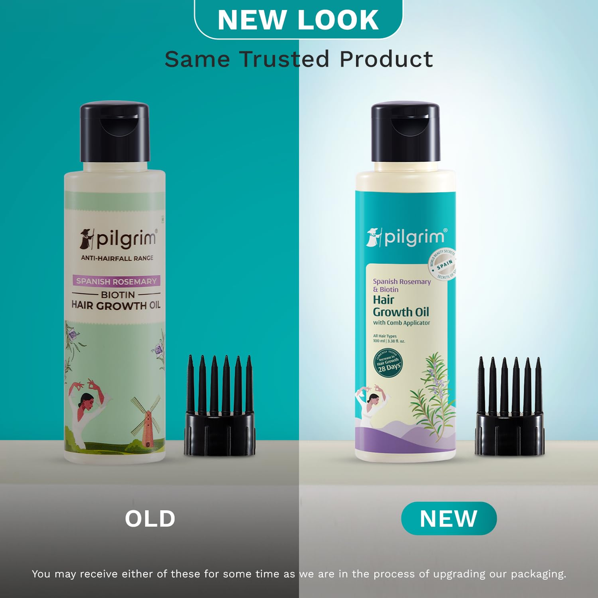Pilgrim Spanish Rosemary & Biotin Hair Growth Oil To Control Hair Fall & Strengthens Hair | Grocsy