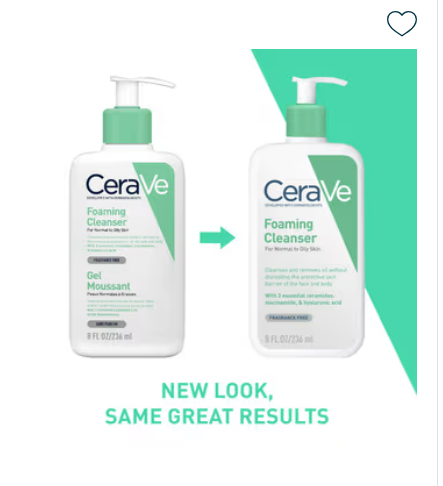 Cerave Foaming Daily Gel Cleanser for Normal to Oily Skin | Grocsy