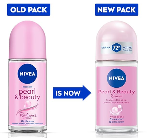 Nivea Deodorant Roll On Pearl & Beauty Radiance For Eventoned Smooth & Beautiful Underarms | Grocsy