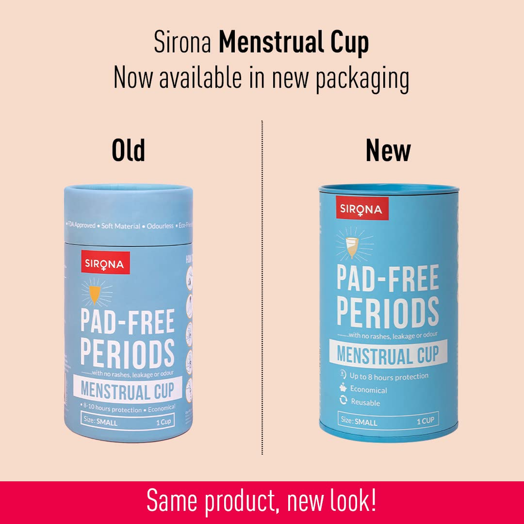 Sirona Reusable Menstrual Cup with Pouch | Grocsy