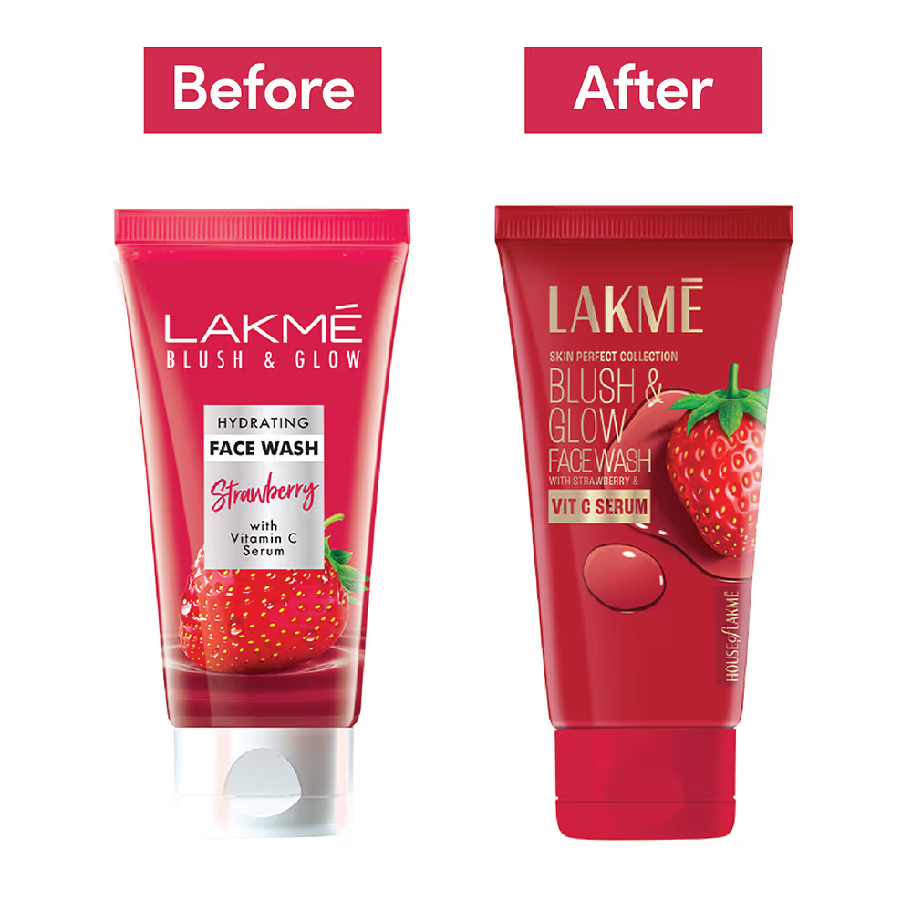 Lakme Blush & Glow Strawberry Freshness Gel Face Wash | Grocsy