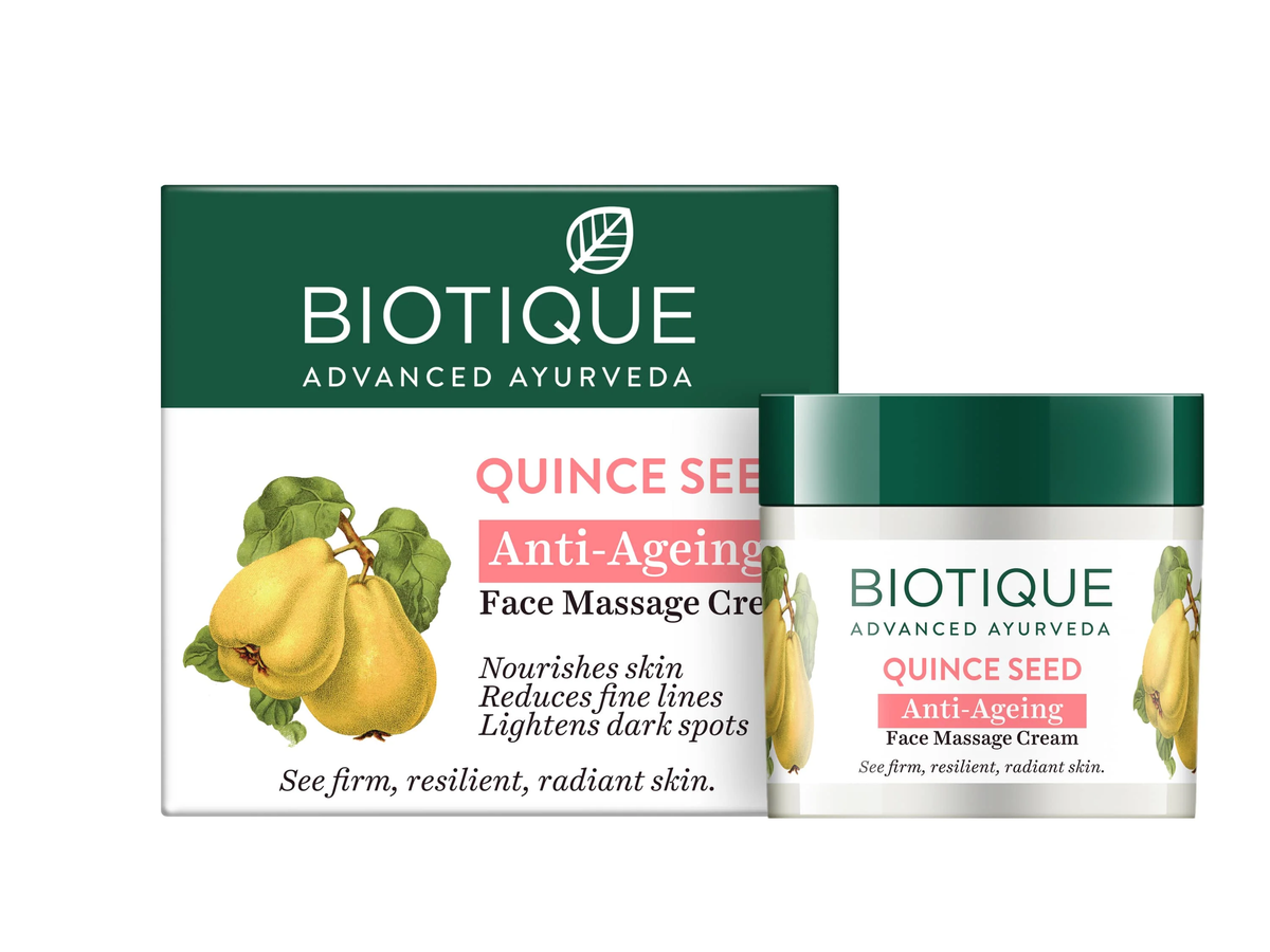 Biotique Advanced Ayurveda Quince Seed Anti-Ageing Face Massage Cream | Grocsy