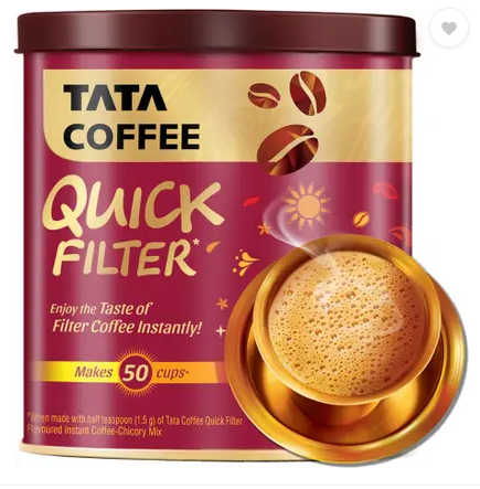 Tata Coffee Quick Filter Coffee Powder Tin | Grocsy