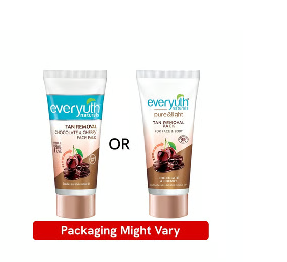 Everyuth Naturals Chocolate And Cherry Tan Removal Face & Body Pack | Grocsy