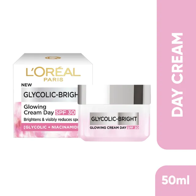 L'Oreal Paris Glycolic Bright Day Cream With SPF 17 | Grocsy
