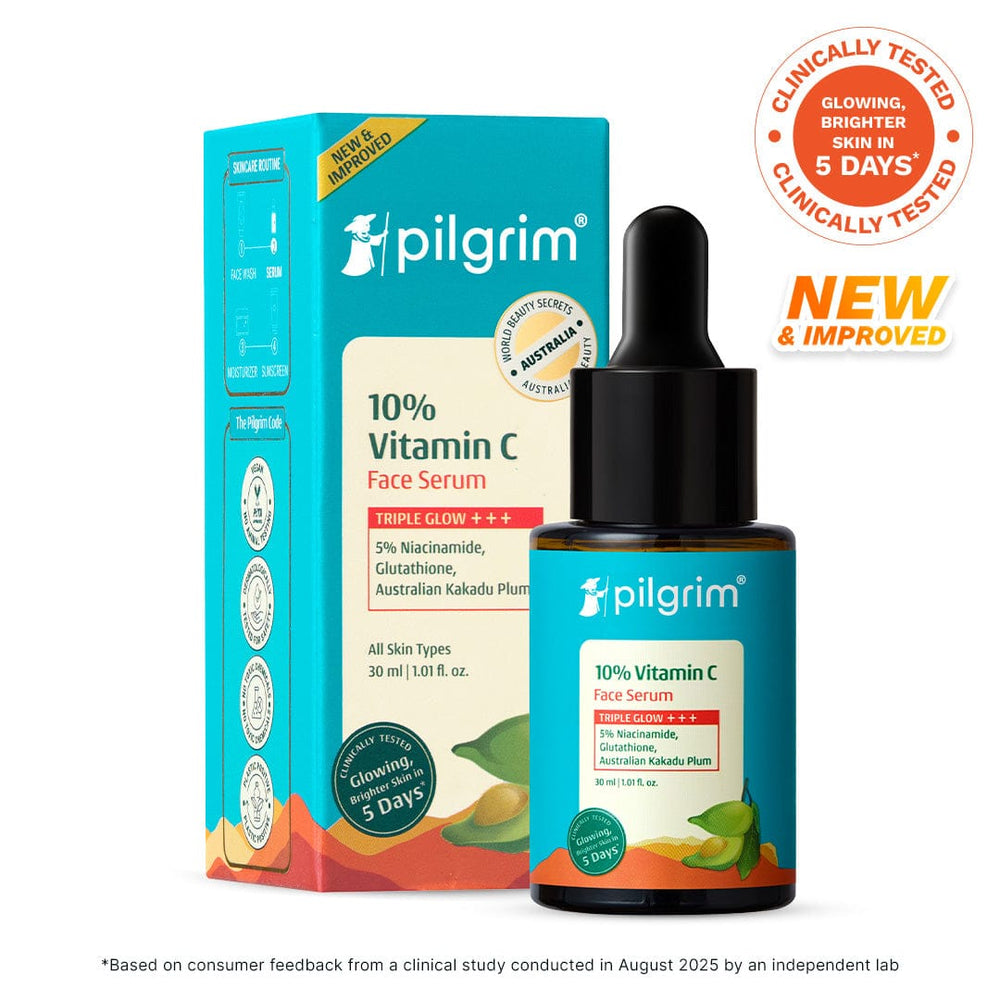 Pilgrim 10% Vitamin C Face Serum For Daily Brightness 5% Niacinamide | Grocsy