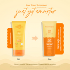 Aqualogica Glow + Dewy Sunscreen With Papaya & Vitamin C SPF 50+ PA++ | Grocsy